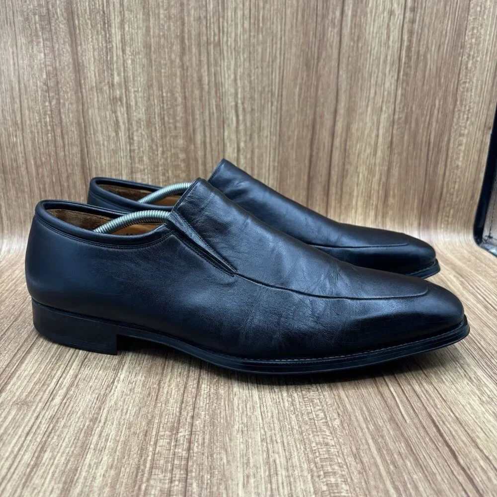 Magnanni Dominguez Slip-On Black Leather 13 D Style#12655 Shoes